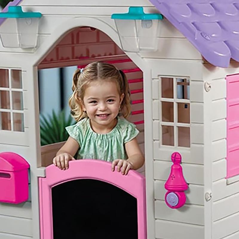 Garden Fairytale Playhouse with Pink Fence