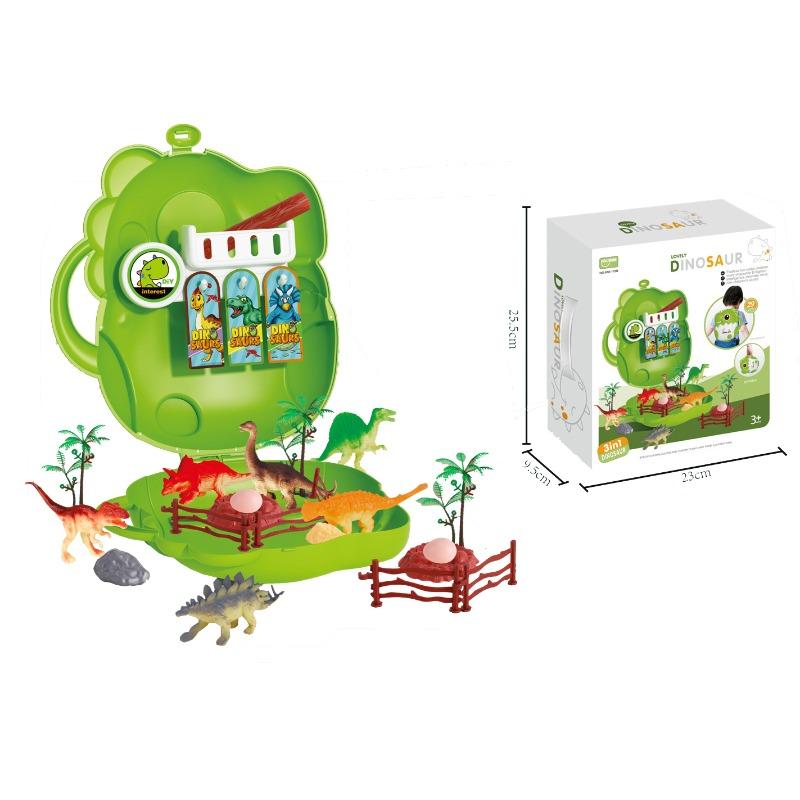 مجموعة لعب حقيبة عالم الديناصورات 3 في 1