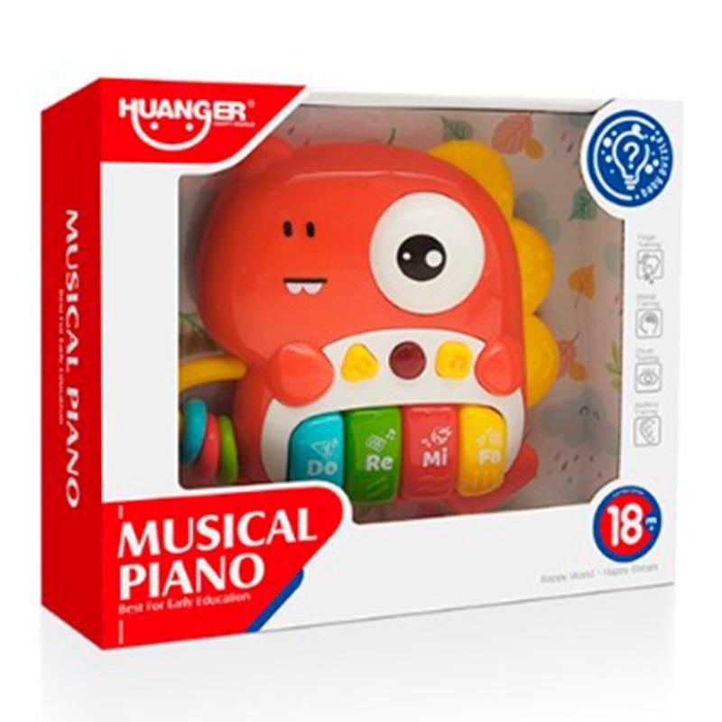 Huanger Musical Piano Dinosaur With Light And Music