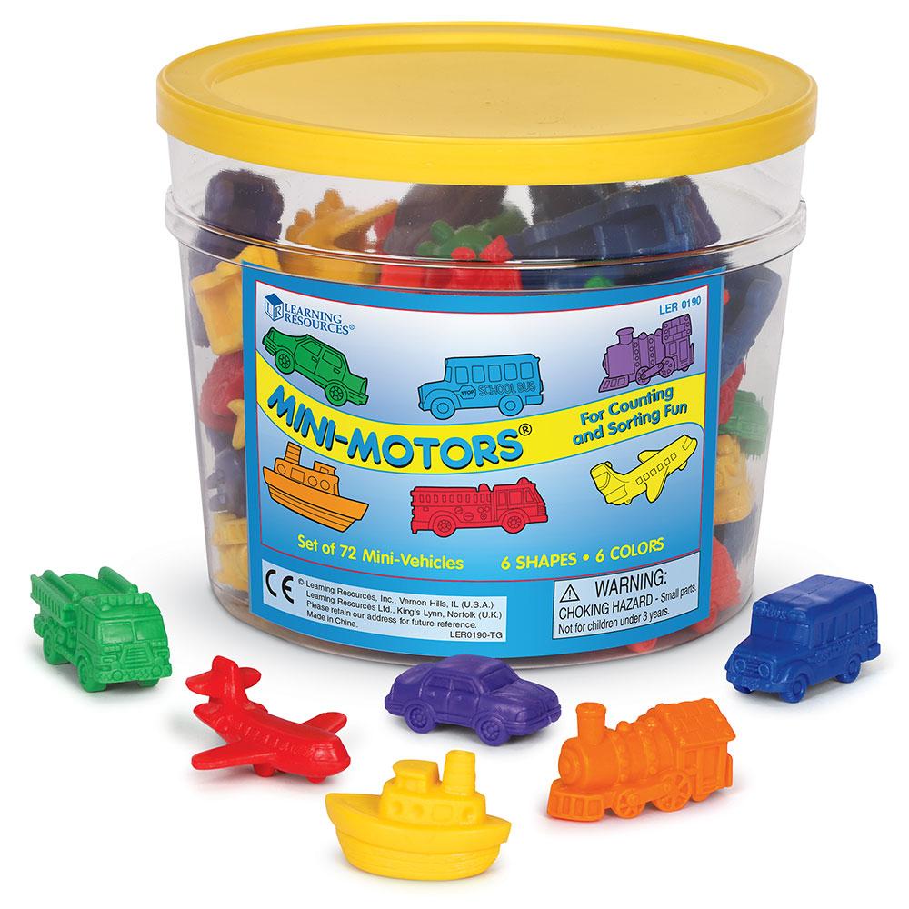 ليرننغ ريسورسز - مركبات صغيرة للعد والفرز - 72 قطعة