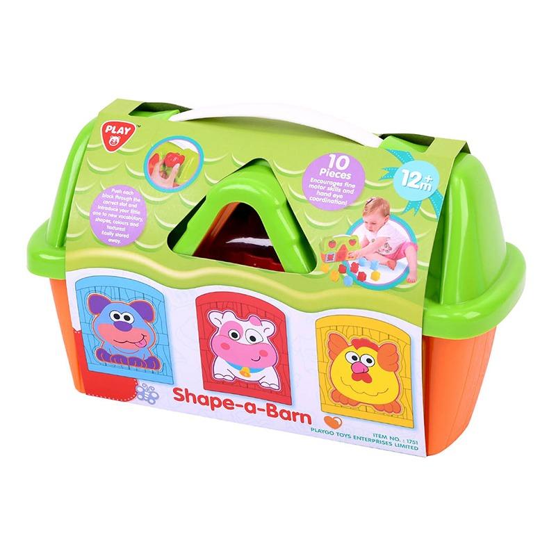 PlayGo - Shape-A-Barn Shape Sorter 10pcs