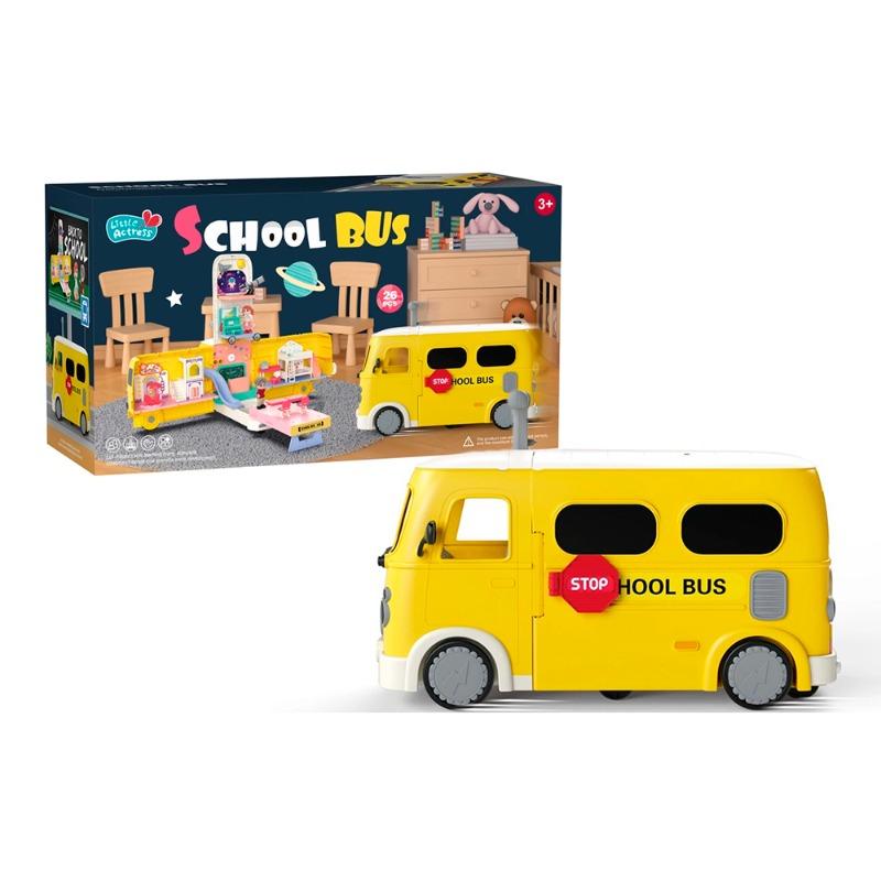 School Bus 2 In 1 Playset