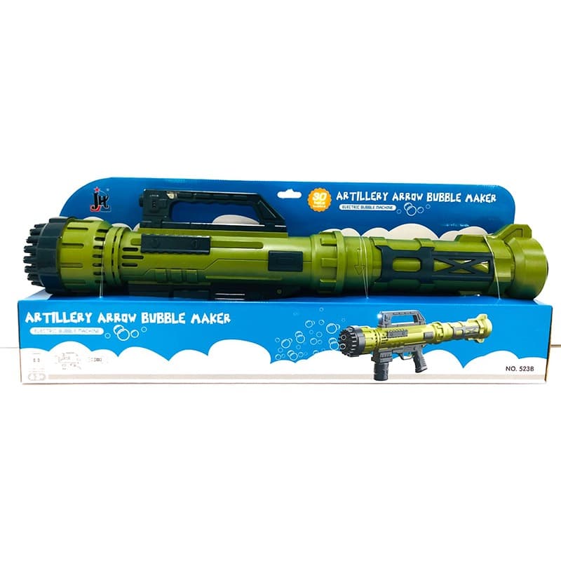 Electric Bubble Gun with Light and Sound - Green