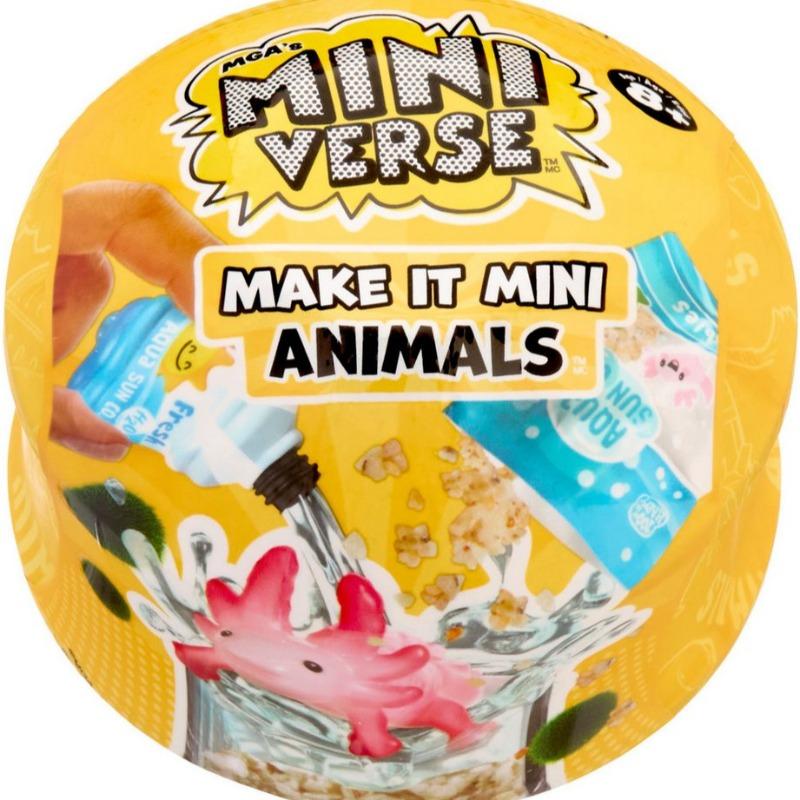 مجموعة إم جي إيه مينيفيرس - اصنع حيوانات مصغّرة - كرة مفاجآت لصناعة مجسّمات صغيرة من الرّيزن.