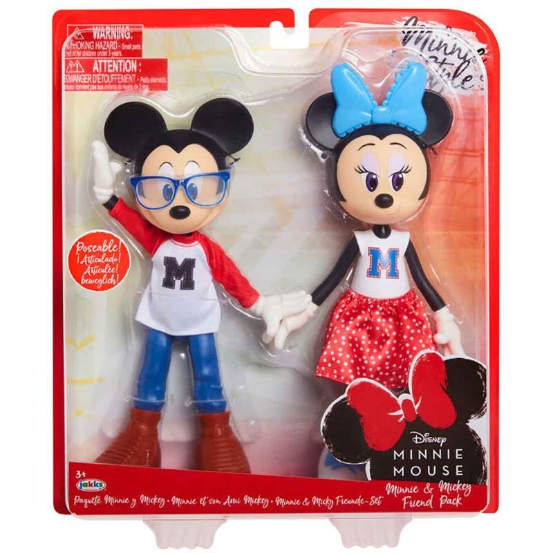 Disney Minnie and Mickey Pack 2 Dolls 24cm