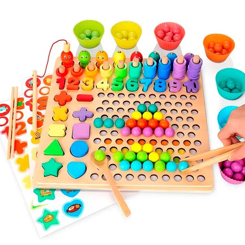 لعبة صيد السمك الخشبية