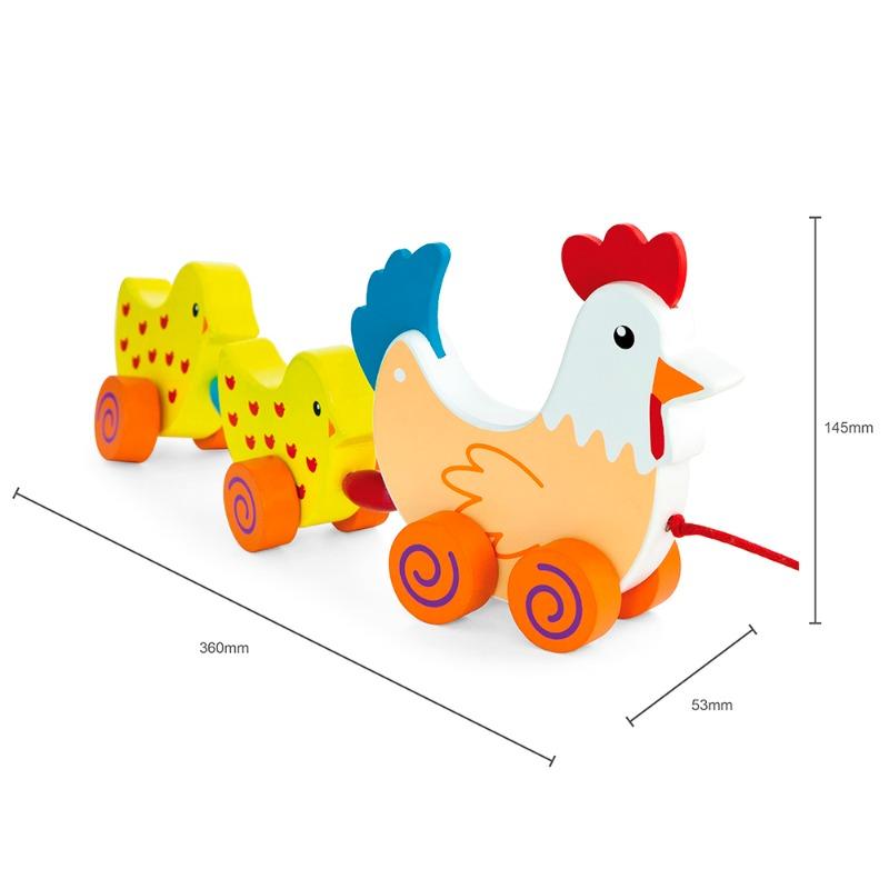فيجا - لعبة سحب الدجاجة مع دجاجتين صغيرتين