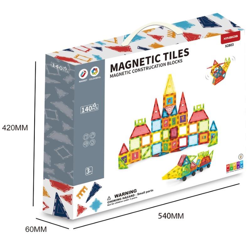 Magnetic Tiles Building Blocks Set 140 Pcs
