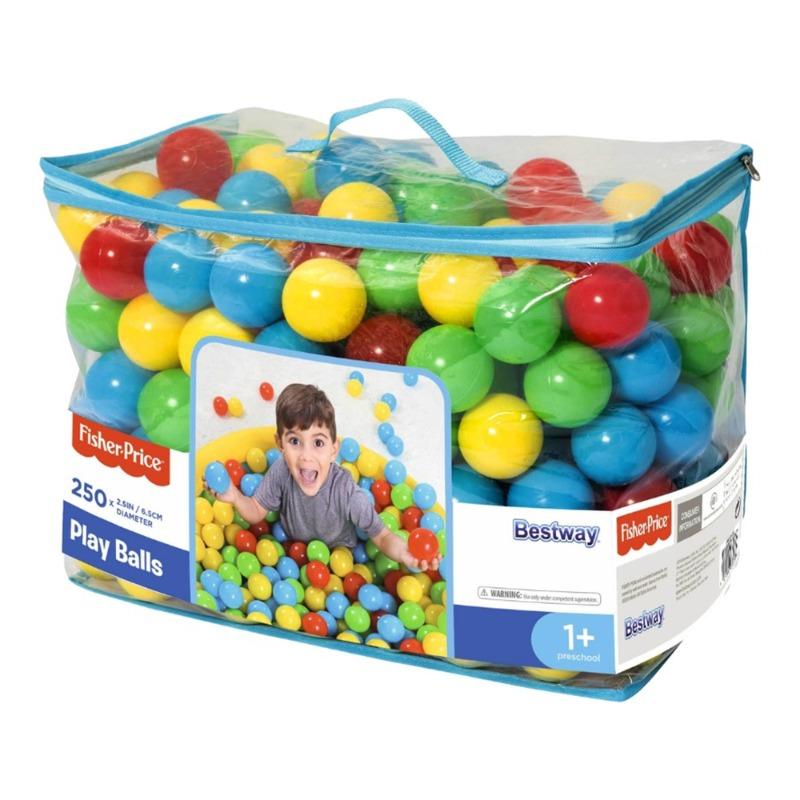 Bestway Small Plastic Multicolored Play Balls - 250 Pcs