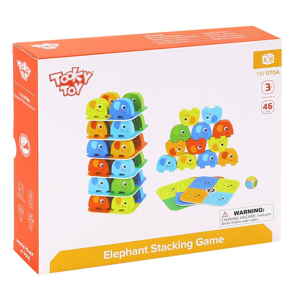 Tooky Toy Elephant Stacking Game - 46 Pcs