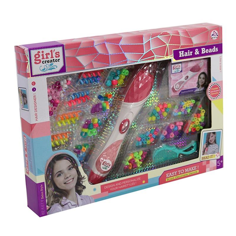 Girls Creator Diy Hair & Beads Knitting Machine Suit