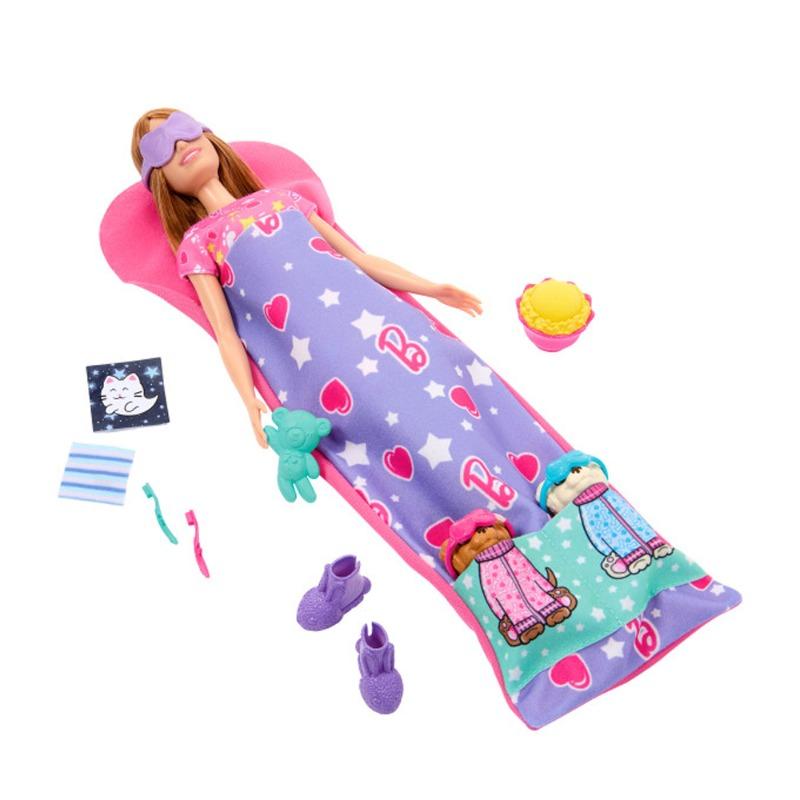 طقم باربي حفلة المسبح مع الجراء