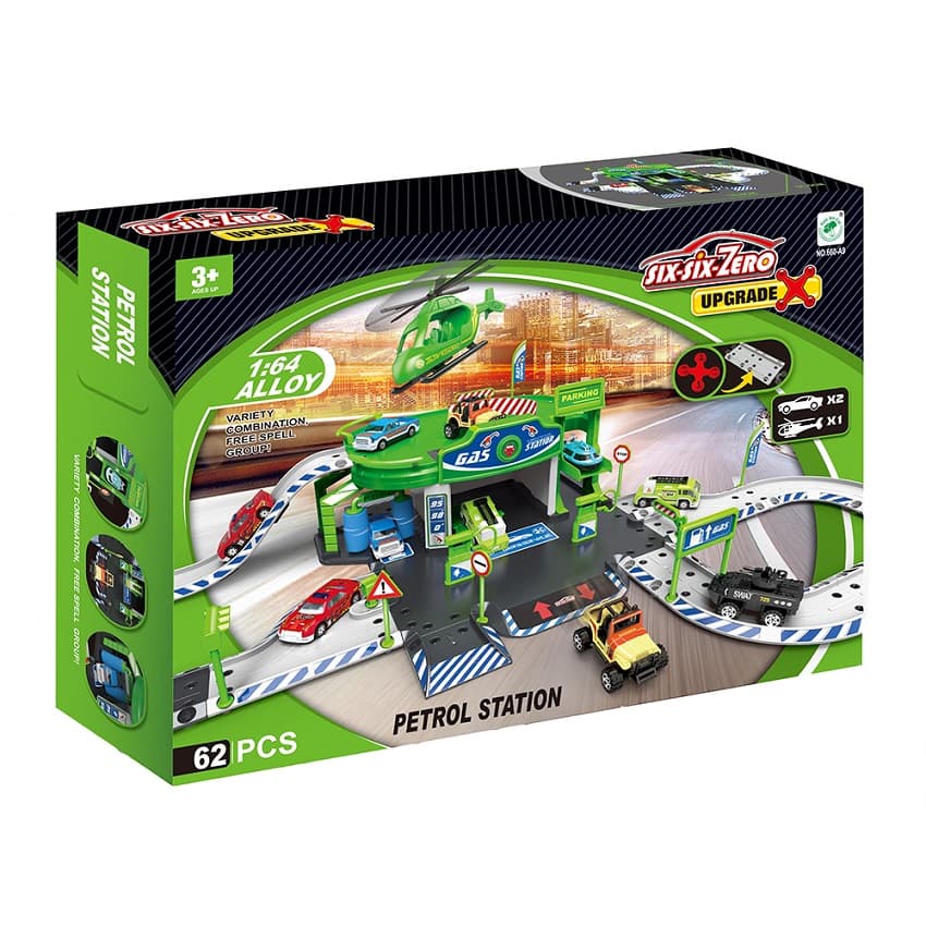 Petrol Station Track Set 62 Pcs