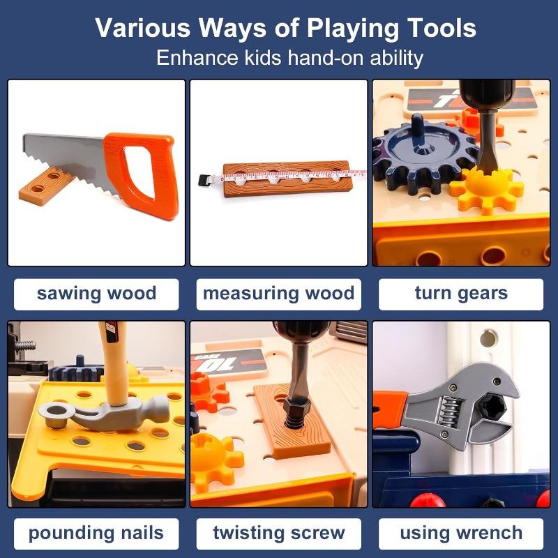مجموعة أدوات الأطفال مع مثقاب كهربائي 78 قطعة