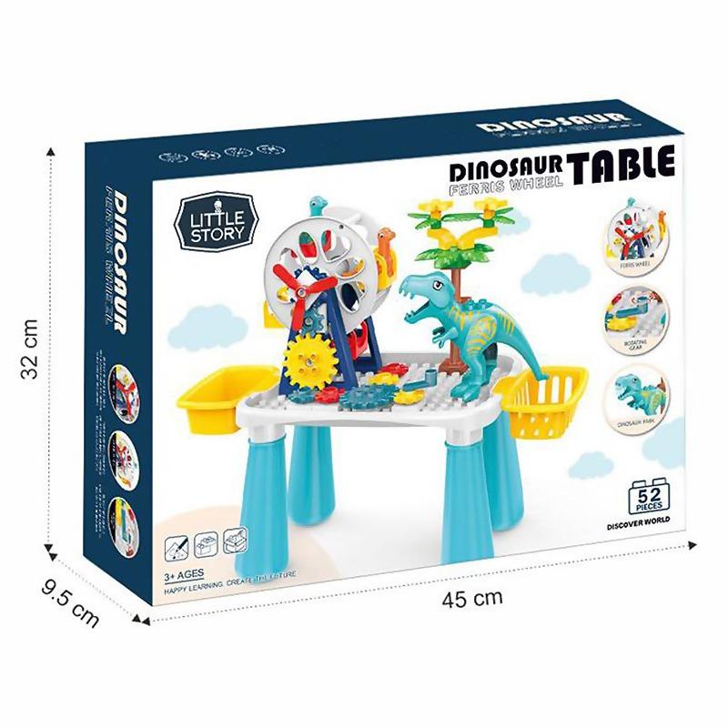 ليتل ستوري - طاولة المكعبات مع عجلة الديناصور فيريس