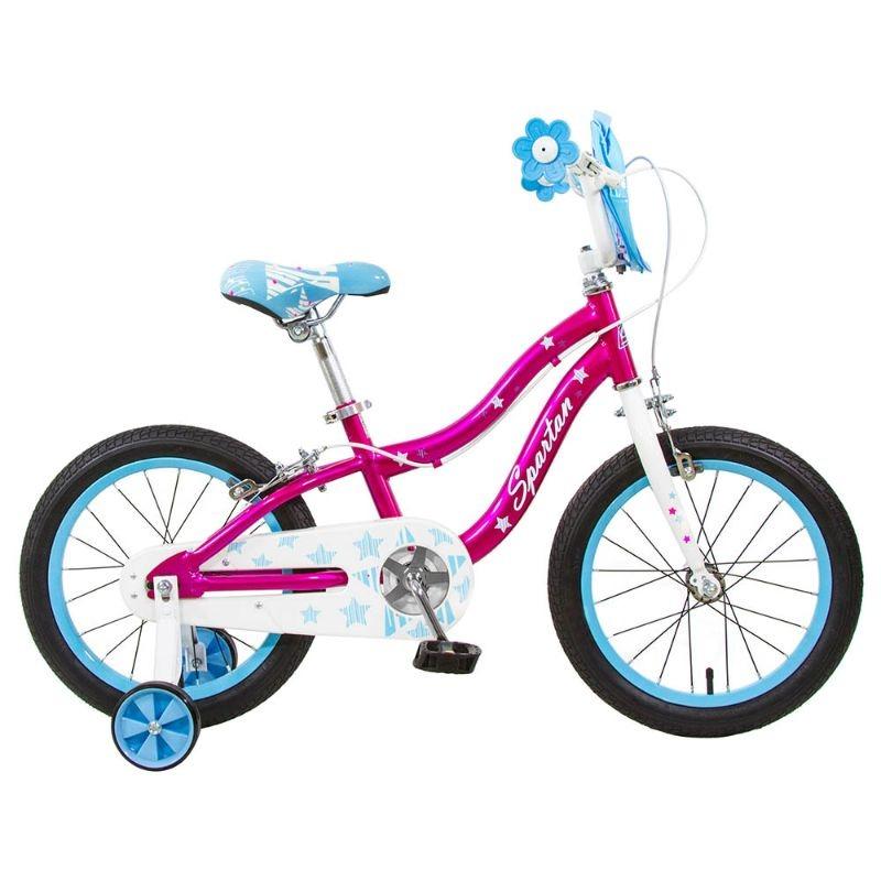 Spartan Sparkle Bicycle - Chrome Pink 16 Inch