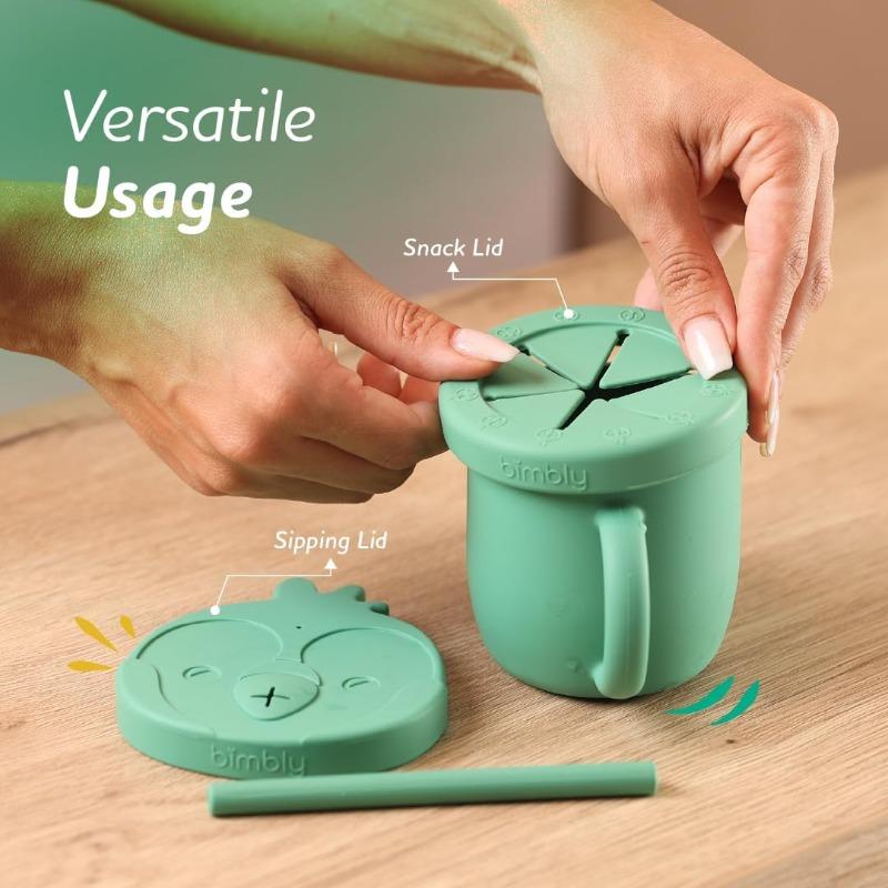 Bimbly Silicone Baby Straw Cup Set 4 Pcs Green