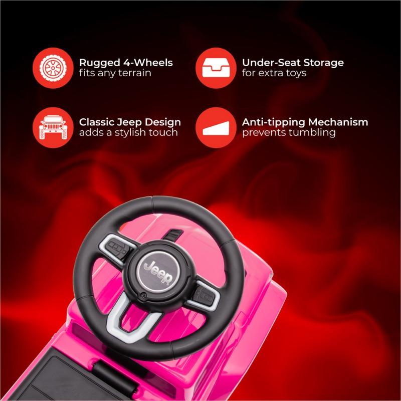 مون - سيارة الركوب جيب جلاديتور لون وردي