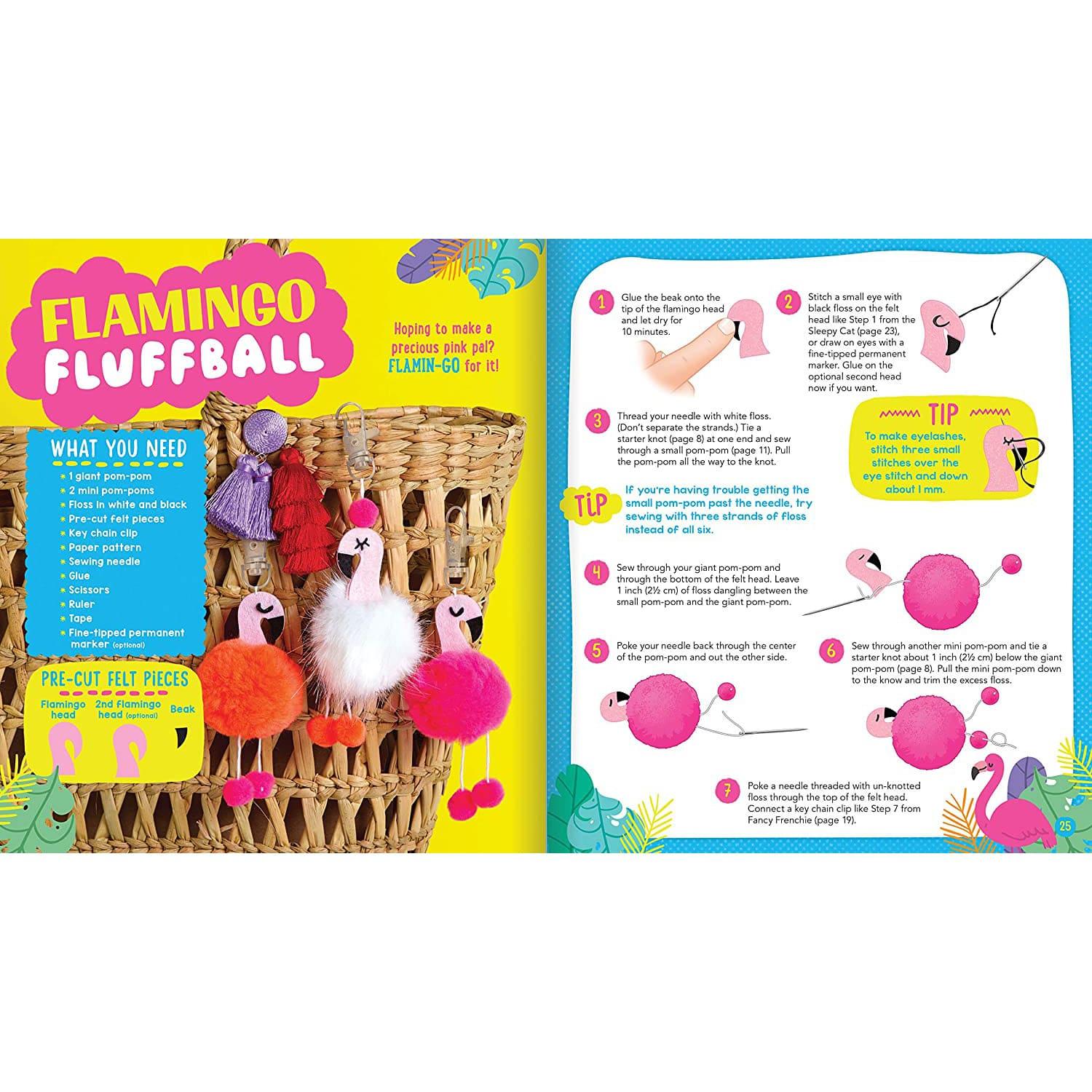 Klutz Pom-Pom Backpack Clips Craft Kit