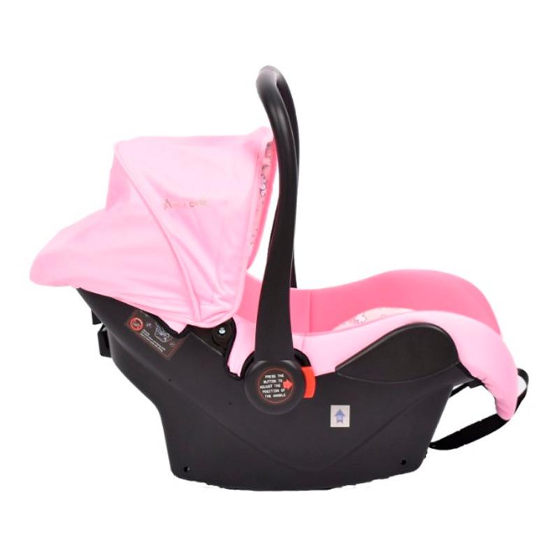 أملا كير - مقعد سيارة للأطفال مع حامل - وردي