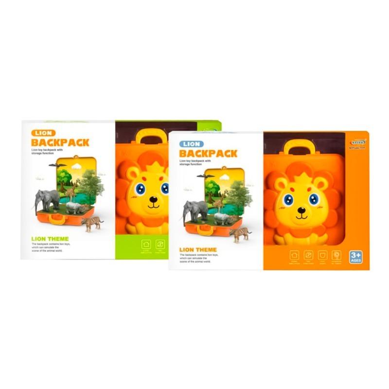 Lion Backpack Set + Space Playhouse Cooking Set 27pcs Bundle