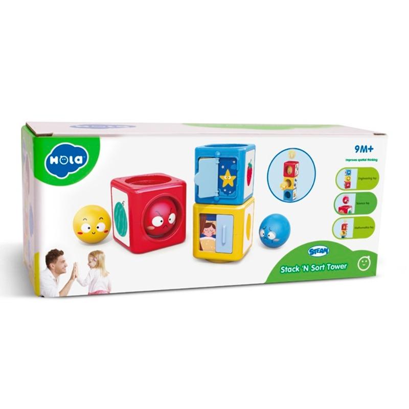 هولا - مجموعة لعب تخزين وفرز الأشكال الهندسية