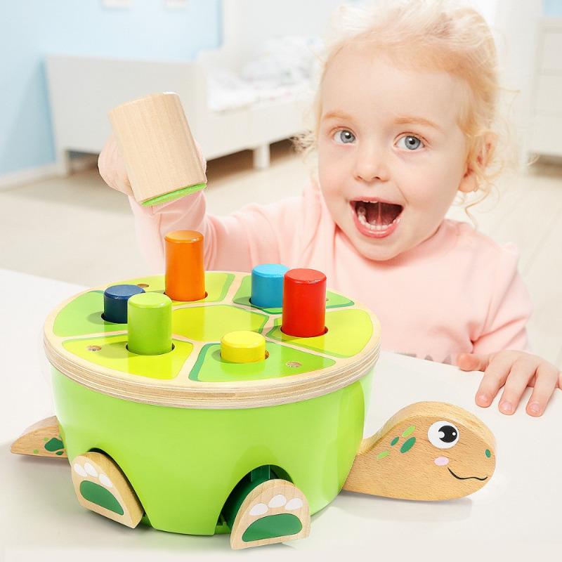 Top Bright Wooden Pounding Toy - Turtle