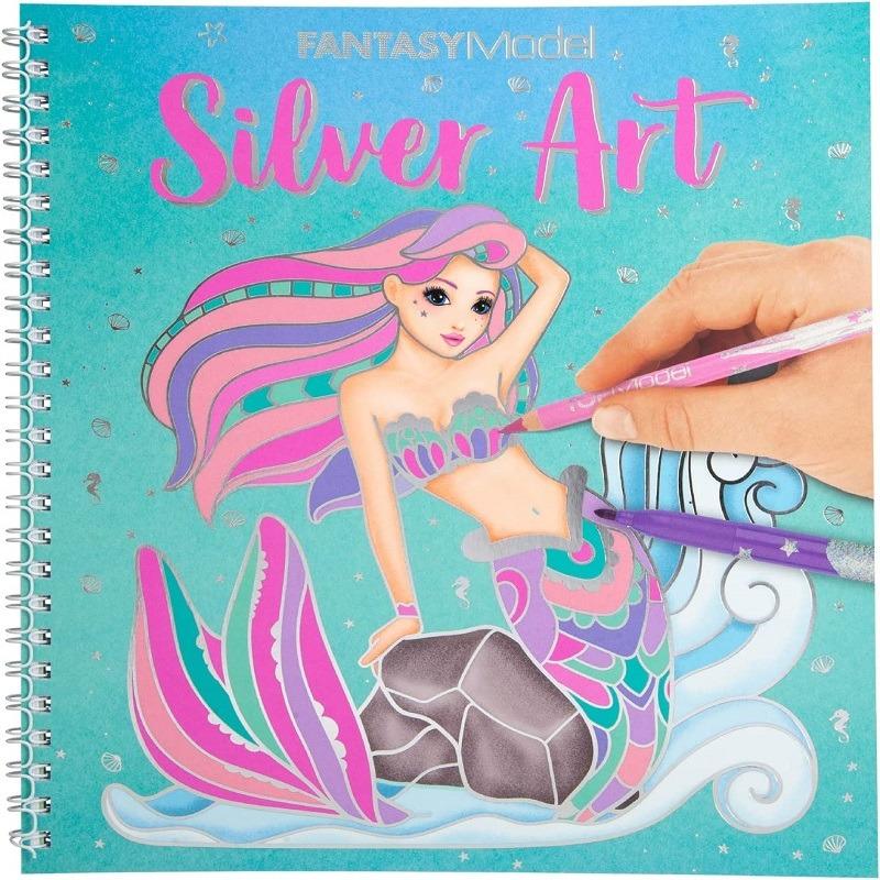 Top Model Fantasy Model Colouring Book Silver Art