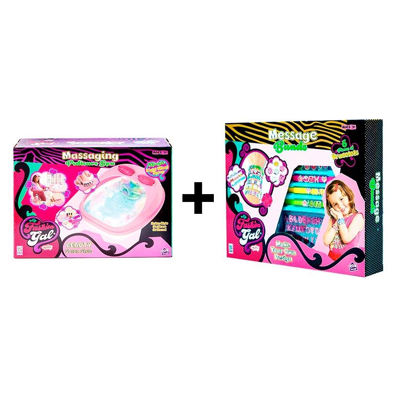 Bundle My Fashion Gal Massaging Spa + Colorful Bracelet Making Kit