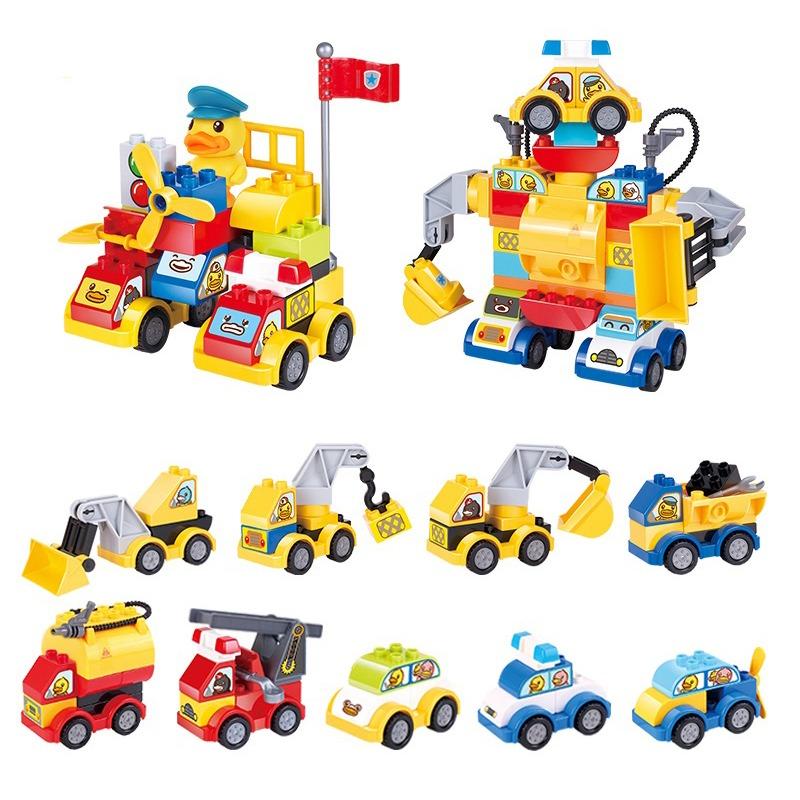 بي دك بيبي - مجموعة كتل بناء الشاحنات - 110 قطعة