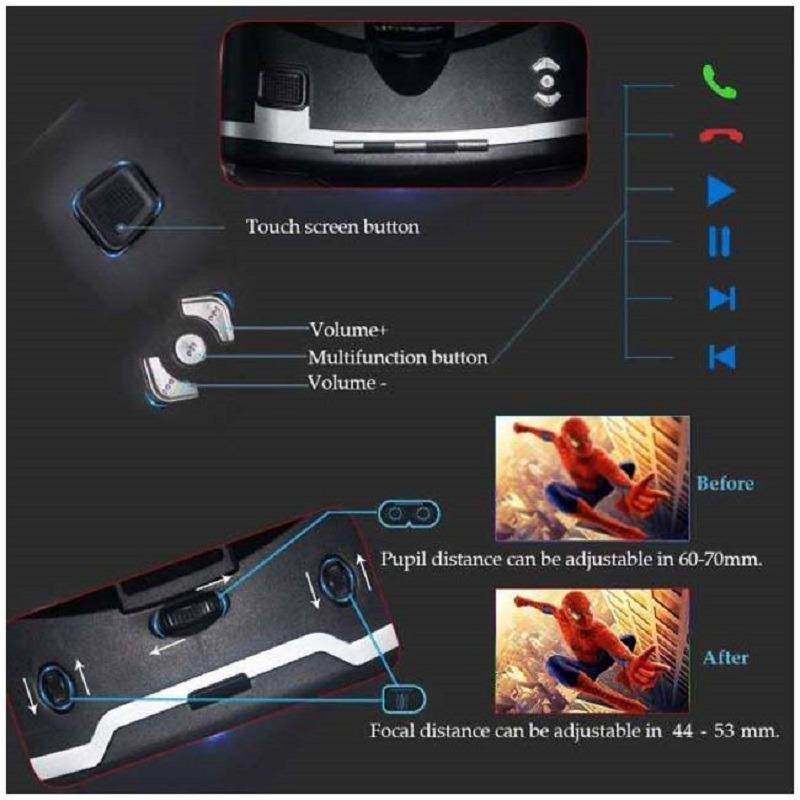 VR Shinecon Headphone 3D Virtual Reality Glasses