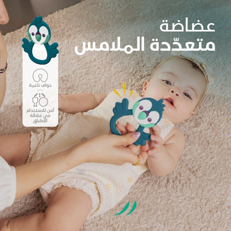 بيمبلي - لعبة التسنين من السيليكون للأطفال لون أزرق داكن