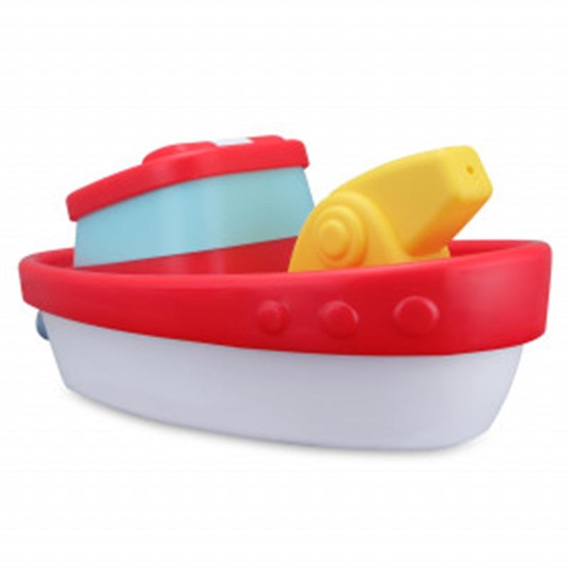 Bburago- Junior Bauer Spielwaren Toy Boat Red