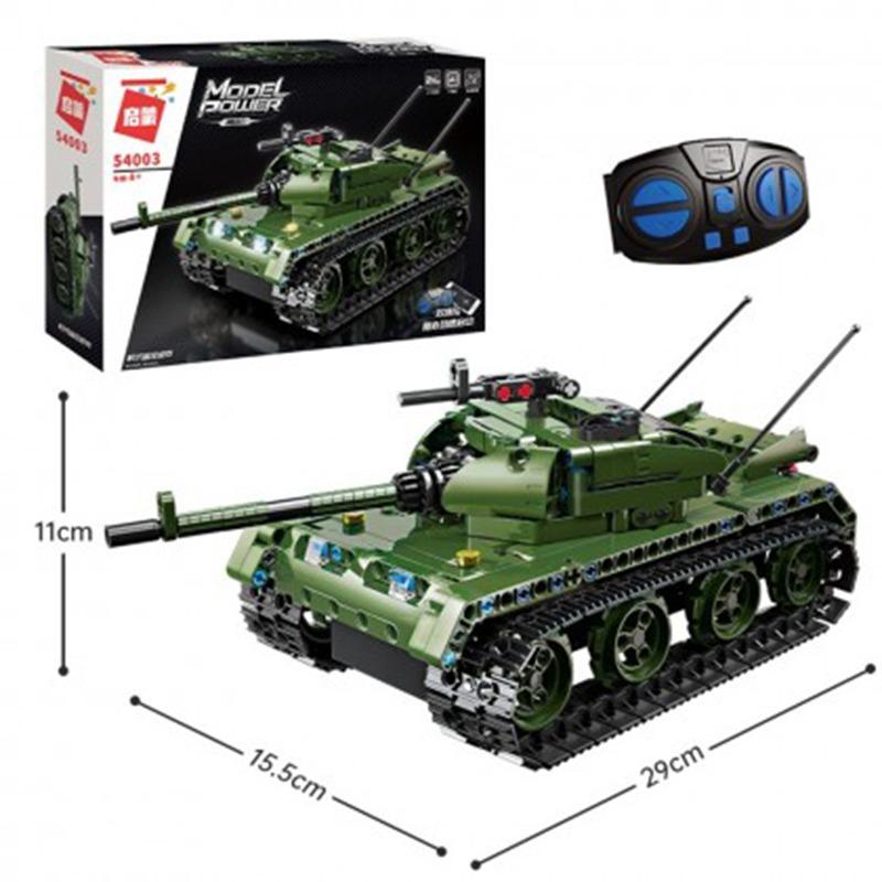كيو مان - لعبة تركيب دبابة النمر العسكرية بجهاز تحكم عن بعد