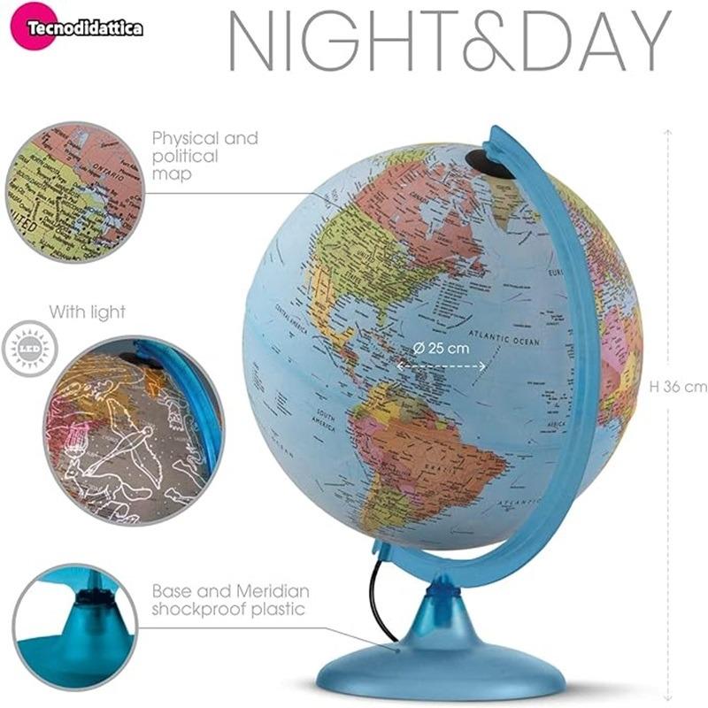 Tecnodidattica Night & Day Illuminated And Revolving Globe