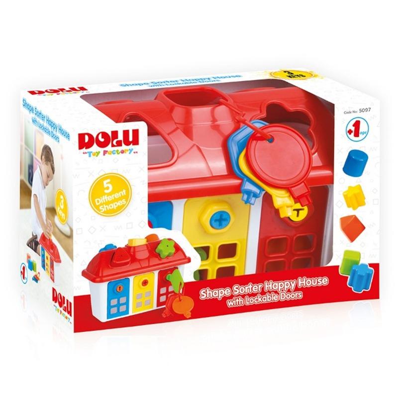 Dolu - Shape Sorter Happy House With Lockable Doors