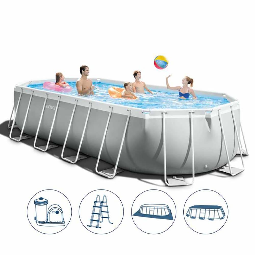 Intex Prism Frame Oval Rectangular Pool Set