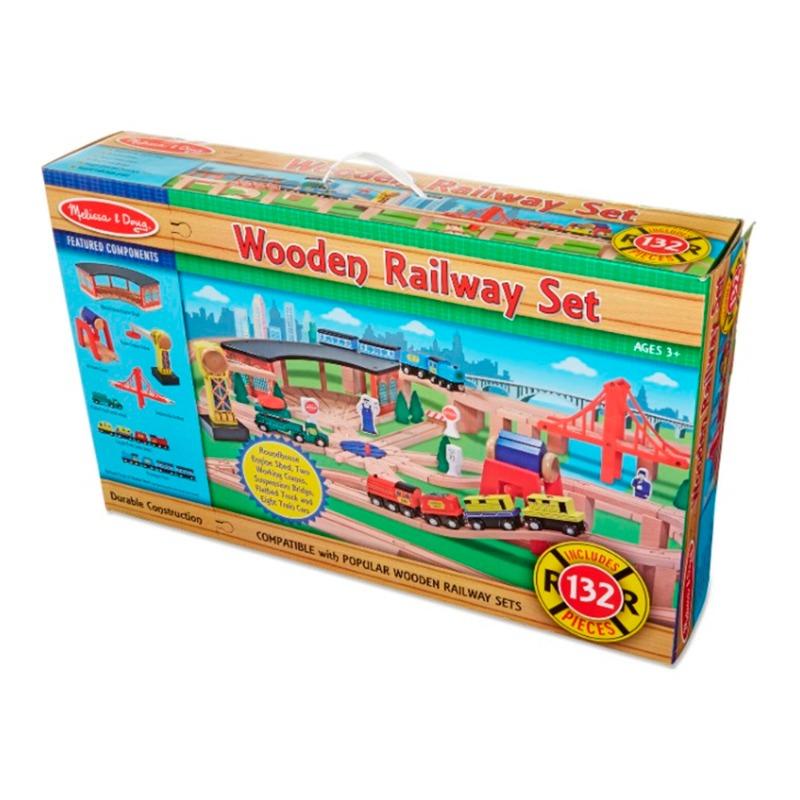 مليسا اند دوغ - مجموعة لعبة مسار السكة الحديدية الخشبية