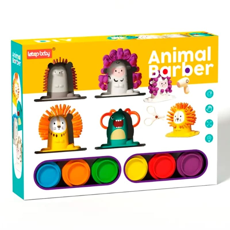 Animal Barber Play Dough Set