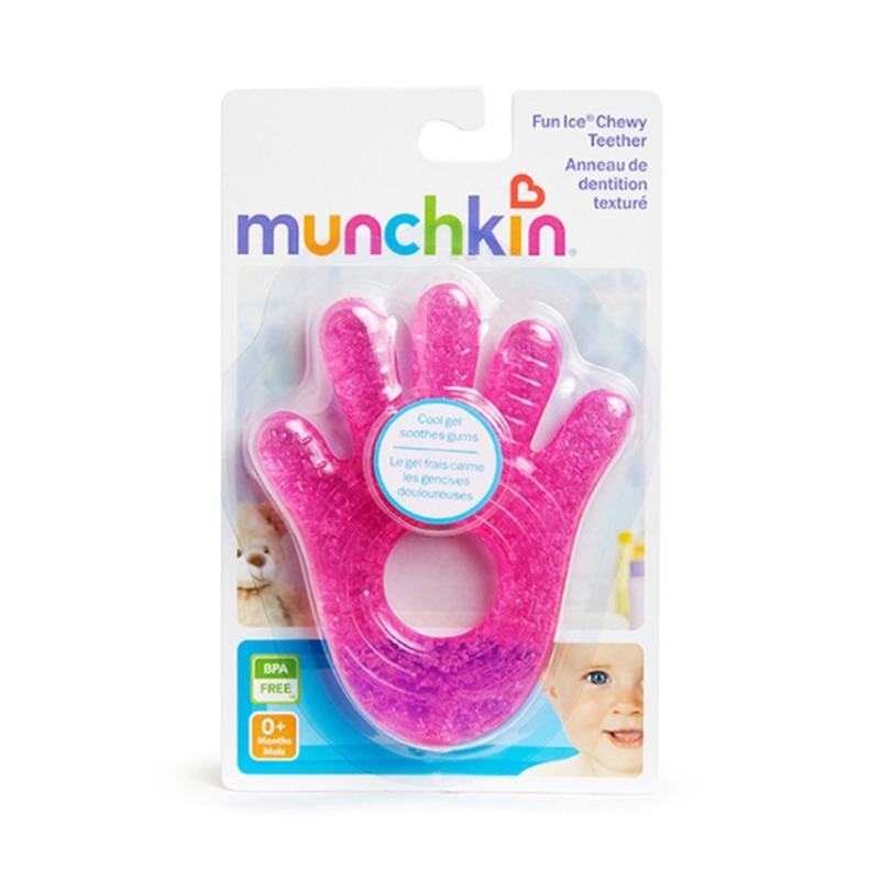 Munchkin Fun Ice Chewy Teether - Pink Hand