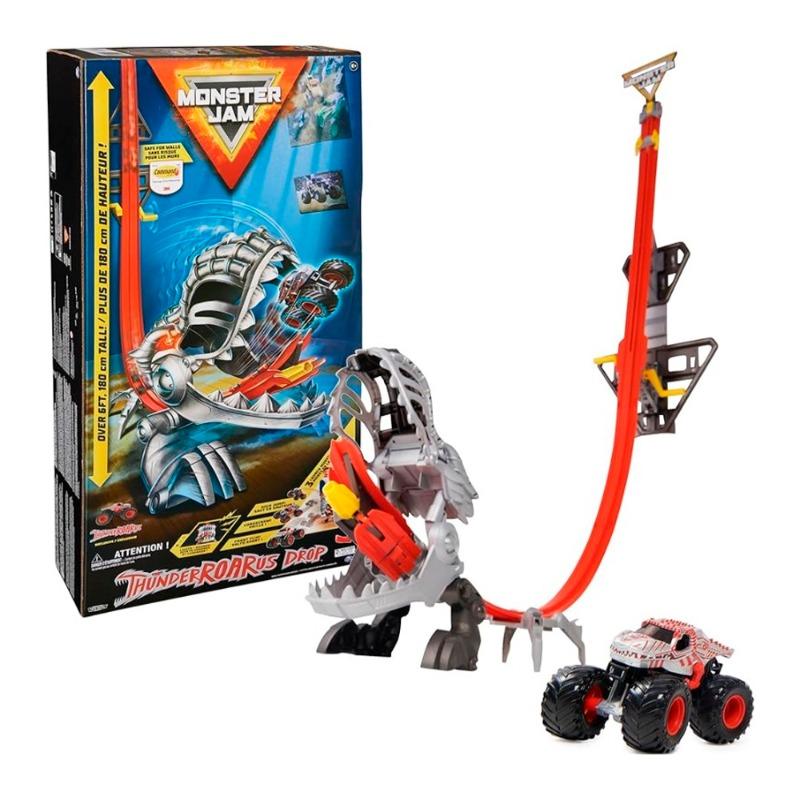 Monster Jam ThunderROARus Drop Playset with Exclusive Monster Truck 1:64