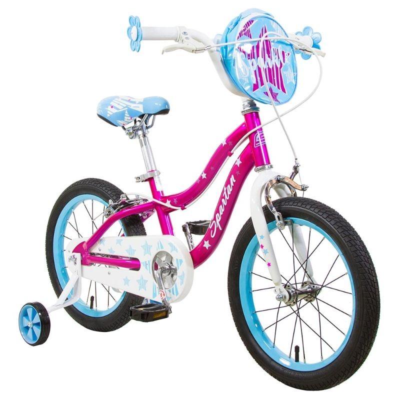 Spartan Sparkle Bicycle - Chrome Pink 16 Inch