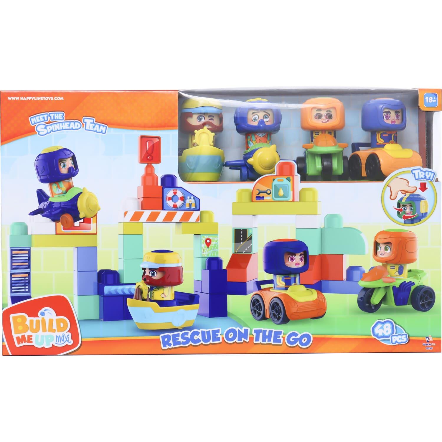 Build Me Up Block Maxi Spin Head Figure - 48 Pcs