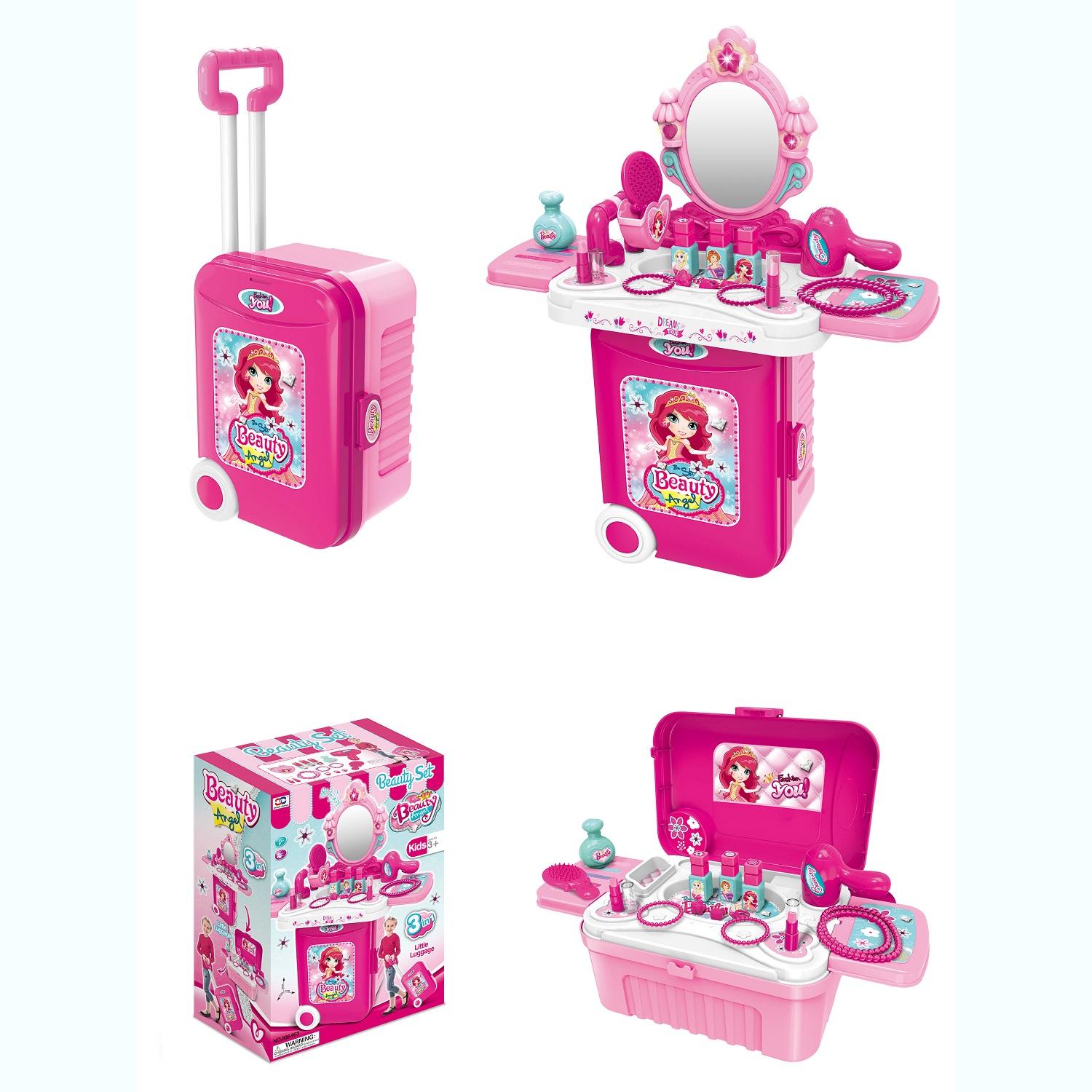 3 In 1 Pink Beauty Suitcase