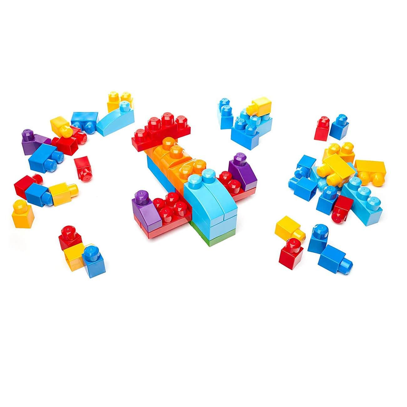 Mega Blocks Big Building Bag 60 Pieces - Blue