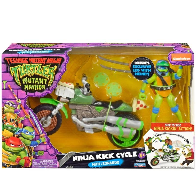 Teenage Mutant Ninja Turtles Ninja Kick Cycle With Leonardo Figure