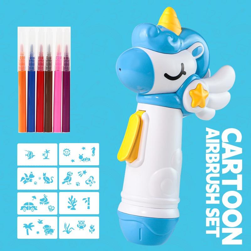 Airbrush Graffiti Kit - DIY Art & Craft Set Blue