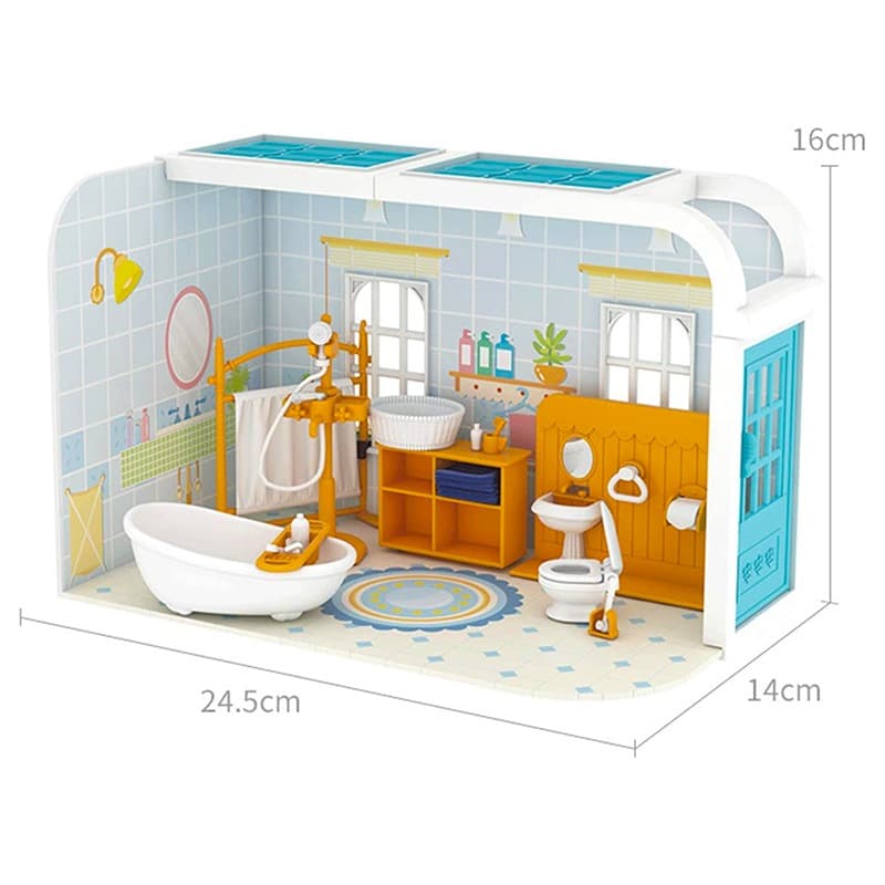 Dollhouse Bathroom Playset