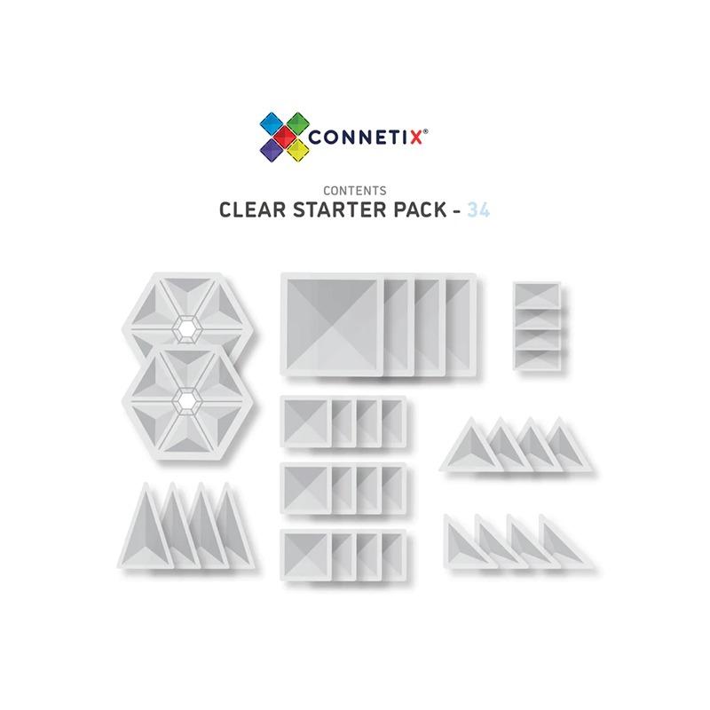 Connetix - Tiles Clear Pack 34 Piece