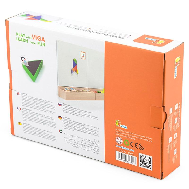 VIGA Magnetic Tangram Block Set - 35 Pcs